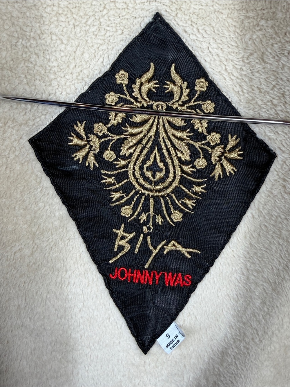 Johnny Was Peace Love Cozy Sherpa Hoodie Jacket. Boho. Womens Soze S. Floral - Picture 4 of 8
